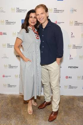 Los Angeles CA June 25: Sebastian Arcelus & Stephanie Block at The Tabernacle Choir & Orchestra at Temple Sqaure conference on June 25, 2026 Credit: USA  - ZUMAa123 20260625_zaa_a123_041 Copyright: xAdMediax
