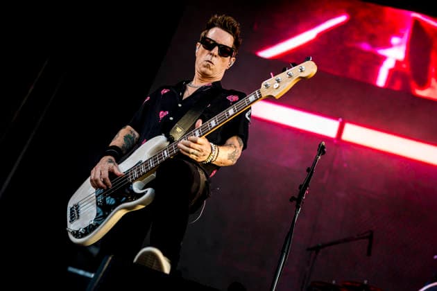 The Offspring live at Tinderbox 2026 Odense, Denmark. 26th, June 2026. The American rock band The Offspring performs a live concert during the Danish music festival Tinderbox 2026 in Odense. Here bass player Todd Morse is seen live on stage. Denmark, Odense  Copyright: xGonzalesxPhoto LassexLagonix
