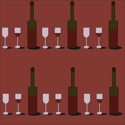 Wine Pattern Wine pattern on a red background Copyright: xXenyaLysax