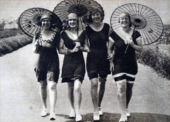 RECORD DATE NOT STATED Photograph of a group of women during their seaside holiday Photograph of a group of women during their seaside holiday dressed in their swimming costumes. Dated 20th century Editorial use only. All other uses to be cleared with the copyright owner (World History Archive), in advance., WHA_107_0388.jpg, Group of women; seaside holiday; swimming costumes; vintage; 20th century; beach; vacation; friends; women; retro; summer; leisure; relaxation; fun; ocean; sea; bathing suits; old-fashioned; nostalgia; holiday; travel; female; group; swimwear; vintage fashion; friends; outdoors; recreation; lifestyle; happiness Copyright: xx