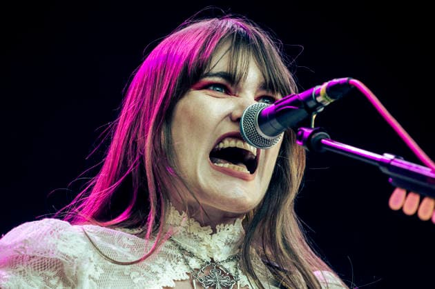 Calva Louise live at Copenhell 2026 Copenhagen, Denmark. 25th, June 2026. The rock band Calva Louise performs a live concert during the Danish heavy metal festival Copenhell 2026 in Copenhagen. Here vocalist and guitarist Jess Allanic is seen live on stage. Denmark, Copenhagen  Copyright: xGonzalesxPhoto MathiasxBakxLarsenx