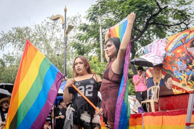 June 26, 2026, Quezon City, Quezon City, Philippines: LGBTQIA+ formations held a program at Liwasang Bonifacio, reaffirming the progressive spirit of pride. Today, June 26, marks the 2nd Stonewall celebration here in the Philippines, which pays tribute to the 1969 Stonewall Riots that sparked the modern gay rights movement around the globe. For progressives, pride is inseparable from the fight for climate justice, higher wages, to end militarization. That pride is to demand for genuine and systemic solutions. Quezon City Philippines - ZUMAs374 20260626_zip_s374_014 Copyright: xElessarxHamilixSarmagox