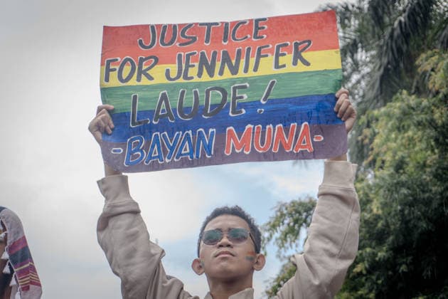 June 26, 2026, Quezon City, Quezon City, Philippines: LGBTQIA+ formations held a program at Liwasang Bonifacio, reaffirming the progressive spirit of pride. Today, June 26, marks the 2nd Stonewall celebration here in the Philippines, which pays tribute to the 1969 Stonewall Riots that sparked the modern gay rights movement around the globe. For progressives, pride is inseparable from the fight for climate justice, higher wages, to end militarization. That pride is to demand for genuine and systemic solutions. Quezon City Philippines - ZUMAs374 20260626_zip_s374_015 Copyright: xElessarxHamilixSarmagox