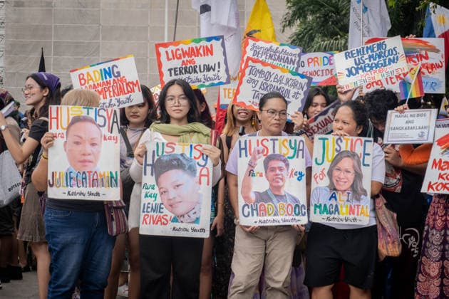 June 26, 2026, Quezon City, Quezon City, Philippines: LGBTQIA+ formations held a program at Liwasang Bonifacio, reaffirming the progressive spirit of pride. Today, June 26, marks the 2nd Stonewall celebration here in the Philippines, which pays tribute to the 1969 Stonewall Riots that sparked the modern gay rights movement around the globe. For progressives, pride is inseparable from the fight for climate justice, higher wages, to end militarization. That pride is to demand for genuine and systemic solutions. Quezon City Philippines - ZUMAs374 20260626_zip_s374_021 Copyright: xElessarxHamilixSarmagox