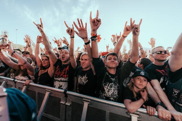 Kublai Khan TX live at Copenhell 2026 Copenhagen, Denmark. 25th, June 2026. Concert goers seen headbanging at a live concert with the American metalcore band Kublai Khan TX during the Danish heavy metal festival Copenhell 2026 in Copenhagen. Denmark, Copenhagen  Copyright: xGonzalesxPhoto MathiasxKristensenx