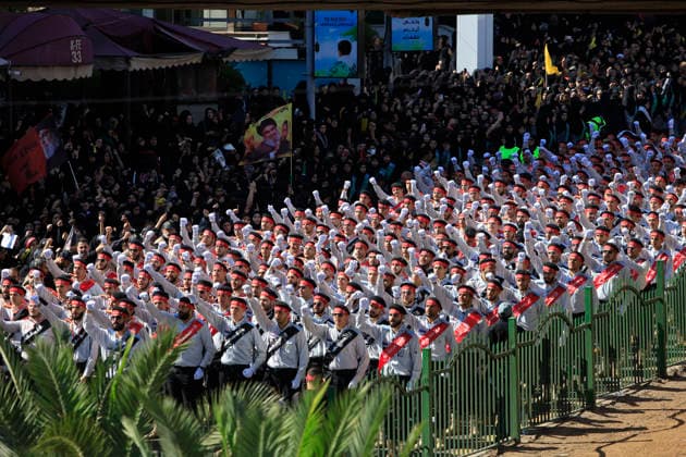 June 26, 2026, Beirut, Beirut, lebanon: Lebanese Shiite Muslims gather at the mausoleum of former Hezbollah Secretary-General Hassan Nasrallah following the recitation of the martyrdom of Imam Hussein before joining the Ashura procession marking the 10th day of Muharram in Beirut, Lebanon, on June 26, 2026. Thousands of mourners carrying flags and banners marched through the streets while performing traditional mourning rituals commemorating the Battle of Karbala and the martyrdom of Imam Hussein, the grandson of the Prophet Muhammad. Beirut lebanon - ZUMAb339 20260626_znp_b339_006 Copyright: xAbdulxKaderxAlxBayx