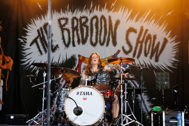 The Baboon Show live at Tons of Rock 2026 Oslo, Norway. 25th, June 2026. The Swedish punk band The Baboon Show performs a live concert during the Norwegian music festival Tons of Rock 2026 in Oslo. Here drummer Niclas Svensson is seen live on stage. Norway, Oslo  Copyright: xGonzalesxPhoto KetilxMartinsenx