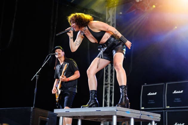 The Baboon Show live at Tons of Rock 2026 Oslo, Norway. 25th, June 2026. The Swedish punk band The Baboon Show performs a live concert during the Norwegian music festival Tons of Rock 2026 in Oslo. Here vocalist Cecilia Bostrom is seen live on stage. Norway, Oslo  Copyright: xGonzalesxPhoto KetilxMartinsenx
