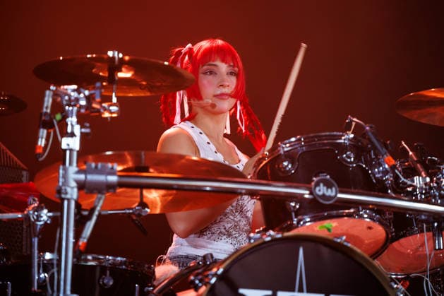 The Warning live at Tons of Rock 2026 Oslo, Norway. 25th, June 2026. The Mexican hard rock band The Warning performs a live concert during the Norwegian music festival Tons of Rock 2026 in Oslo. Here drummer Paulina Villarreal is seen live on stage. Norway, Oslo  Copyright: xGonzalesxPhoto KetilxMartinsenx