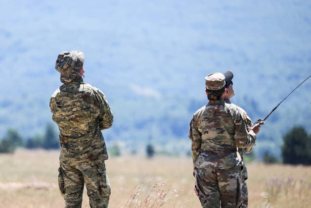 Combat Power 26 Military Exercise Croatian Armed Forces personnel take part during the Combat Power 26 international joint military parachute exercise of Croatian Armed Forces and Minnesota National Guard at Barracks Josip Jovic in Udbina, Croatia, June 26, 2026.  EmicaxElvedji PIXSELL