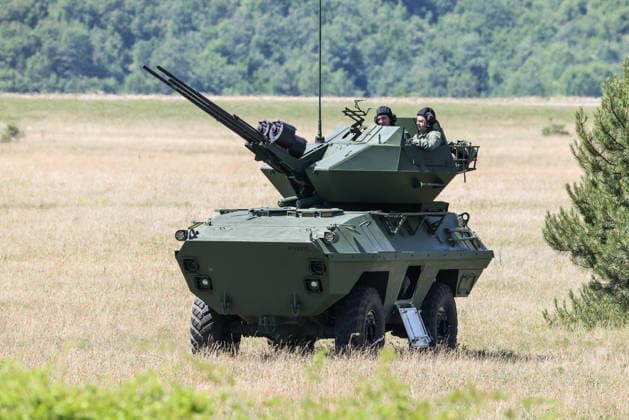 Combat Power 26 Military Exercise Croatian Armed Forces personnel take part during the Combat Power 26 international joint military parachute exercise of Croatian Armed Forces and Minnesota National Guard at Barracks Josip Jovic in Udbina, Croatia, June 26, 2026.  EmicaxElvedji PIXSELL