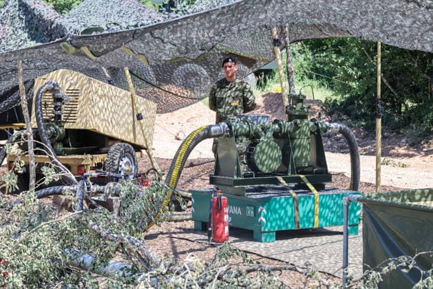 Combat Power 26 Military Exercise Croatian Armed Forces personnel take part during the Combat Power 26 international joint military parachute exercise of Croatian Armed Forces and Minnesota National Guard at Barracks Josip Jovic in Udbina, Croatia, June 26, 2026.  EmicaxElvedji PIXSELL