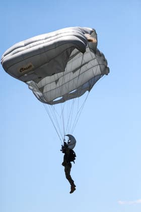 Combat Power 26 Military Exercise Paratrooper land at Barracks Josip Jovic during the Combat Power 26 international joint military exercise in Udbina, Croatia, June 26, 2026.  EmicaxElvedji PIXSELL