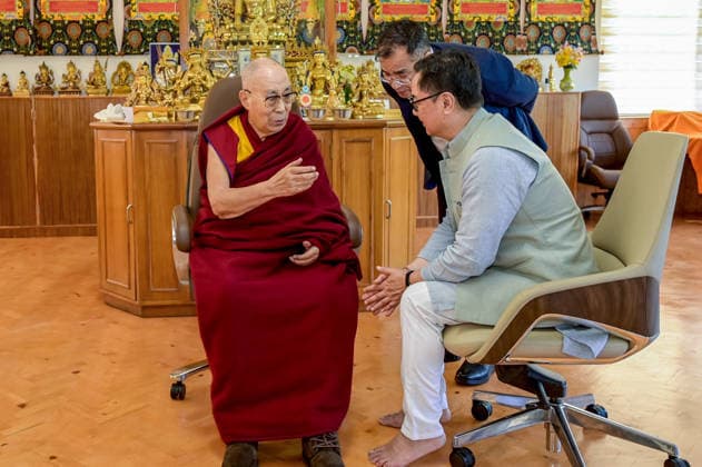 RECORD DATE NOT STATED Union Minister Kiren Rijiju meets the 14th Dalai Lama New Delhi, Jun 26 (ANI): Union Minister Kiren Rijiju pays a courtesy visit and interacts with the Tibetan leader, the 14th Dalai Lama, in New Delhi on Friday. (@KirenRijiju X ANI Photo) NEW DELHI Delhi India Copyright: xANIx ANI_20260626038