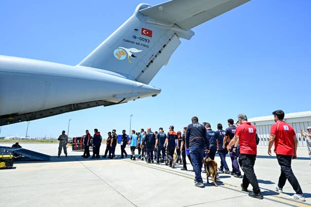 Plane carrying search and rescue and humanitarian aid teams from Turkiye to Venezuela set off ISTANBUL, TURKIYE - JUNE 26: Plane carrying Turkish search and rescue and humanitarian aid teams departs from Istanbul Ataturk Airport for Venezuela on June 26, 2026 in Istanbul, Turkiye. Cem Tekkesinoglu Anadolu Istanbul Turkey. Editorial use only. Please get in touch for any other usage.  Copyright: x2026xAnadoluxCemxTekkesinoglux