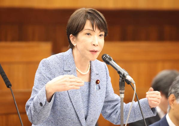 June 26, 2026, Tokyo, Japan - Japanese Prime Minister Sanae Takaichi answers a question at Upper House s ad-hoc committee session of the anti-disaster at the National Diet in Tokyo on Friday, June 26, 2026. (photo by Yoshio Tsunoda AFLO)  aflo_335863006