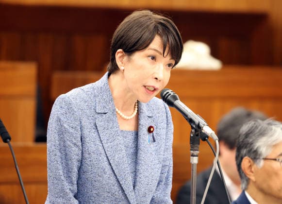 June 26, 2026, Tokyo, Japan - Japanese Prime Minister Sanae Takaichi answers a question at Upper House s ad-hoc committee session of the anti-disaster at the National Diet in Tokyo on Friday, June 26, 2026. (photo by Yoshio Tsunoda AFLO)  aflo_335863027