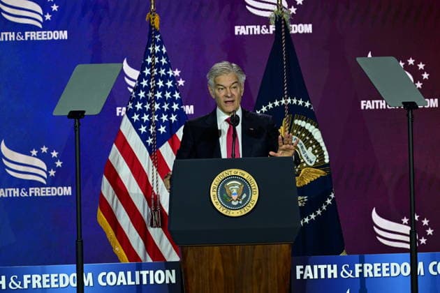 Faith and Freedom Coalition’s Road to Majority Conference 2026 WASHINGTON DC, UNITED STATES - JUNE 26: Administrator of the US Centers for Medicare and Medicaid Services Mehmet Oz speaks at Faith and Freedom Coalition’s Road to Majority Conference 2026 at the Washington Hilton Hotel in Washington DC, United States on June 26, 2026. Kyle Mazza Anadolu Washington DC United States. Editorial use only. Please get in touch for any other usage.  Copyright: x2026xAnadoluxKylexMazzax