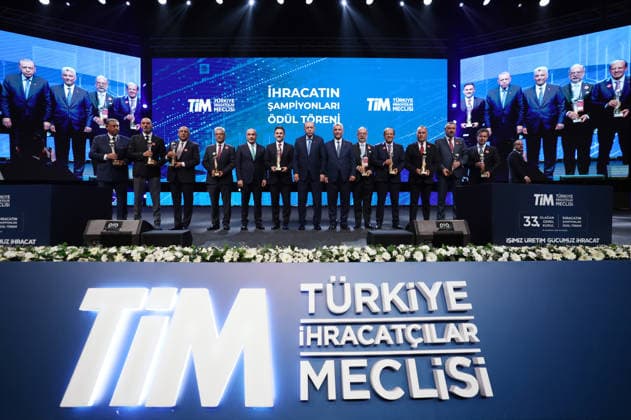 Turkish President Recep Tayyip Erdogan ISTANBUL, TURKIYE - JUNE 26: (----EDITORIAL USE ONLY - MANDATORY CREDIT - TURKISH PRESIDENCY MUSTAFA KAMACI HANDOUT - NO MARKETING NO ADVERTISING CAMPAIGNS - DISTRIBUTED AS A SERVICE TO CLIENTS----) Turkish President Recep Tayyip Erdogan presents awards to 10 export champion companies following his speech during the Turkish Exporters Assembly (TIM) 33rd General Assembly and Export Champions Awards Ceremony at the Halic Congress Center, on June 26, 2026, in Istanbul, Turkiye. TUR Presidency Mustafa Kamaci Anadolu Istanbul Turkey. Editorial use only. Please get in touch for any other usage.  Copyright: x2026xAnadoluxTURxPresidencyx xMustafaxKamacix