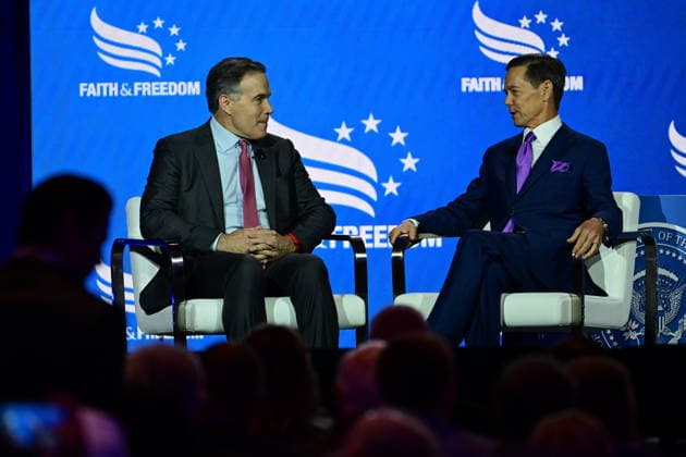 Faith and Freedom Coalition’s Road to Majority Conference 2026 WASHINGTON DC, UNITED STATES - JUNE 26: US Senator Dave McCormick of Pennsylvania (L) and Chairman Ralph Reed (R) participate in an interview at Faith and Freedom Coalition’s Road to Majority Conference 2026 at the Washington Hilton Hotel in Washington, DC, United States on June 26, 2026. Kyle Mazza Anadolu Washington DC United States. Editorial use only. Please get in touch for any other usage.  Copyright: x2026xAnadoluxKylexMazzax