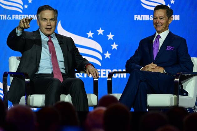Faith and Freedom Coalition’s Road to Majority Conference 2026 WASHINGTON DC, UNITED STATES - JUNE 26: US Senator Dave McCormick of Pennsylvania (L) and Chairman Ralph Reed (R) participate in an interview at Faith and Freedom Coalition’s Road to Majority Conference 2026 at the Washington Hilton Hotel in Washington, DC, United States on June 26, 2026. Kyle Mazza Anadolu Washington DC United States. Editorial use only. Please get in touch for any other usage.  Copyright: x2026xAnadoluxKylexMazzax
