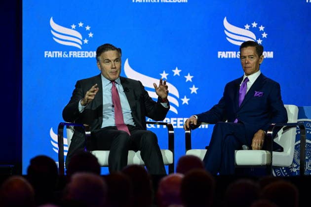 Faith and Freedom Coalition’s Road to Majority Conference 2026 WASHINGTON DC, UNITED STATES - JUNE 26: US Senator Dave McCormick of Pennsylvania (L) and Chairman Ralph Reed (R) participate in an interview at Faith and Freedom Coalition’s Road to Majority Conference 2026 at the Washington Hilton Hotel in Washington, DC, United States on June 26, 2026. Kyle Mazza Anadolu Washington DC United States. Editorial use only. Please get in touch for any other usage.  Copyright: x2026xAnadoluxKylexMazzax