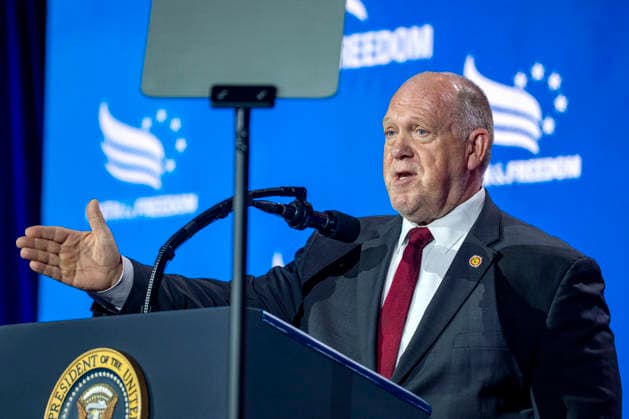 White House Border Czar Tom Homan speaks during the Faith and Freedom Coalition 2026 Road to Majority Policy Conference at the Washington Hilton in Washington, DC on Friday, June 26, 2026. President Donald Trump and members of his cabinet will return to the Washington Hilton for the first time since the White House Correspondents Association dinner shooting earlier this year.  WAP20260626745 BONNIExCASH