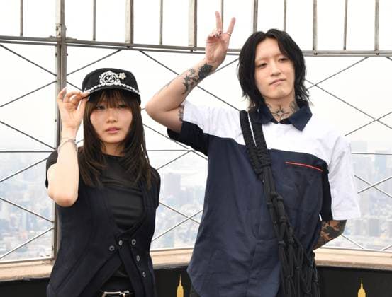 NEW YORK, NY - JUNE 26: Yoasobi visit the Empire State Building to celebrate their upcoming album ˜The Book™ and North American ˜Never Ending Stories™ Tour on June 26, 2026 in New York City. Copyright: xMediaPunchx