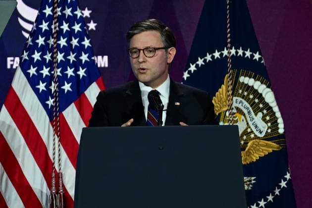 Faith and Freedom Coalition’s Road to Majority Conference 2026 WASHINGTON DC, UNITED STATES - JUNE 26: Speaker of the United States House of Representatives Mike Johnson speaks at Faith and Freedom Coalition’s Road to Majority Conference 2026 at the Washington Hilton Hotel in Washington DC, United States on June 26, 2026. Kyle Mazza Anadolu Washington DC United States. Editorial use only. Please get in touch for any other usage.  Copyright: x2026xAnadoluxKylexMazzax