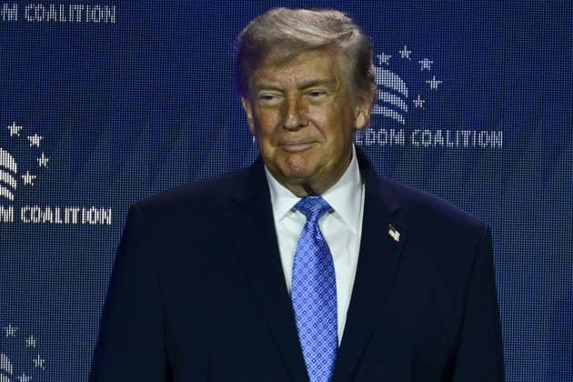 US President Trump attends Faith and Freedom Coalition’s Road to Majority Conference 2026 WASHINGTON DC, UNITED STATES - JUNE 26: President of the United States Donald J. Trump is seen on stage at the Faith and Freedom Coalition’s Road to Majority Conference 2026 at the Washington Hilton Hotel in Washington, DC, United States on June 26, 2026. Kyle Mazza Anadolu Washington DC United States. Editorial use only. Please get in touch for any other usage.  Copyright: x2026xAnadoluxKylexMazzax