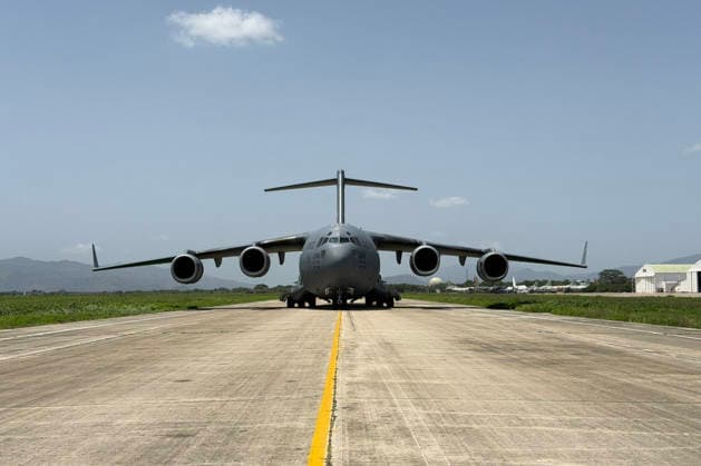 Members of USA-01, the Urban Search and Rescue Team from Fairfax County, VA, arrived in Venezuela on Friday, June 26, 2026, with 79 personnel, six K9s, and 70k lbs of equipment, to assist Venezuelan authorities with search and rescue operations following the recent earthquakes. Additional shipments into the country bring critical capabilities to the field: rescue tools, medical equipment, and logistical resources that will accelerate operations in the hardest-hit areas. Photo via U.S. Embassy in Venezuela  WAX2026062604 U.S.xEMBASSYxVENEZUELA