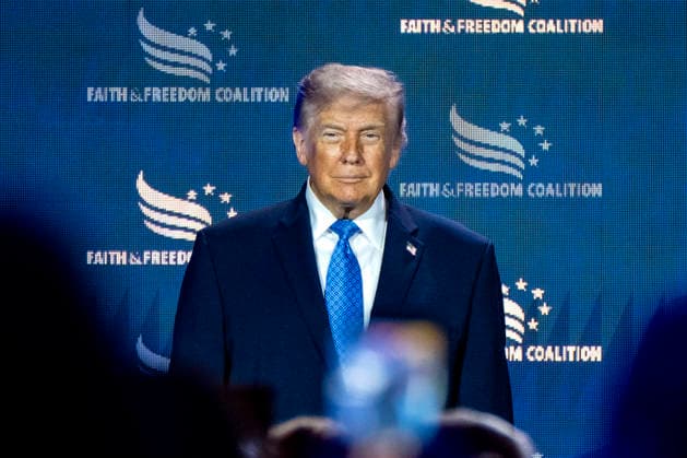 June 26, 2026, Washington, District Of Columbia, USA: United States President Donald J Trump arrives to make remarks during the Faith and Freedom Coalition 2026 Road to Majority Policy Conference at the Washington Hilton Hotel in Washington, DC, USA, on Friday, June 26, 2026. President Trump and members of his cabinet will return to the Washington Hilton for the first time since the White House CorrespondentsÃ¢â‚¬â ¢ Association dinner shooting earlier this year Washington USA - ZUMAs152 20260626_faa_s152_001 Copyright: xBonniexCashx-xPoolxviaxCNPx