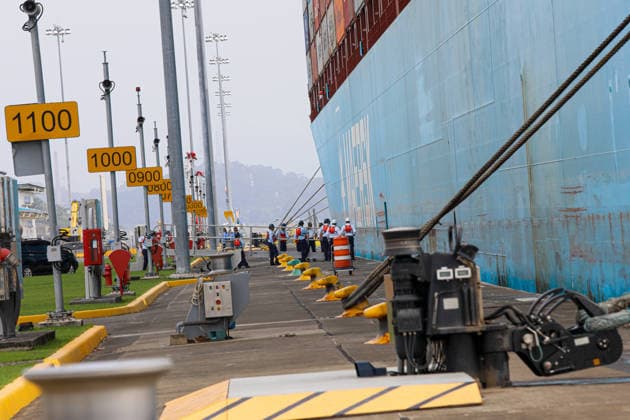 Panama Canal marks 10th anniversary of expanded locks PANAMA CITY, PANAMA - JUNE 26: A view from an event marking the 10th anniversary of the inauguration of the expanded Panama Canal in Panama City, Panama, on June 26, 2026. Opened in 2016 with the Agua Clara and Cocoli locks, the expansion significantly increased the canal s capacity for Neo-Panamax vessels and further strengthened its role in global maritime trade. Daniel Gonzalez Anadolu Panama City Panama. Editorial use only. Please get in touch for any other usage.  Copyright: x2026xAnadoluxDanielxGonzalezx