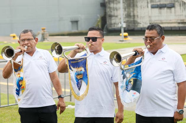 Panama Canal marks 10th anniversary of expanded locks PANAMA CITY, PANAMA - JUNE 26: A view from an event marking the 10th anniversary of the inauguration of the expanded Panama Canal in Panama City, Panama, on June 26, 2026. Opened in 2016 with the Agua Clara and Cocoli locks, the expansion significantly increased the canal s capacity for Neo-Panamax vessels and further strengthened its role in global maritime trade. Daniel Gonzalez Anadolu Panama City Panama. Editorial use only. Please get in touch for any other usage.  Copyright: x2026xAnadoluxDanielxGonzalezx