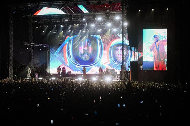 Croatia Black Eyed Peas Concert Taboo, apl.de.ap, will.i.am, and J.Rey Soul of Black Eyed Peas perform on stage during their concert at Bundek Lake in Zagreb, Croatia on June 26, 2026.  LucijaxOcko PIXSELL