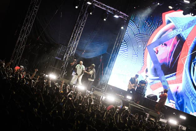 Croatia Black Eyed Peas Concert Taboo, apl.de.ap, will.i.am, and J.Rey Soul of Black Eyed Peas perform on stage during their concert at Bundek Lake in Zagreb, Croatia on June 26, 2026.  LucijaxOcko PIXSELL