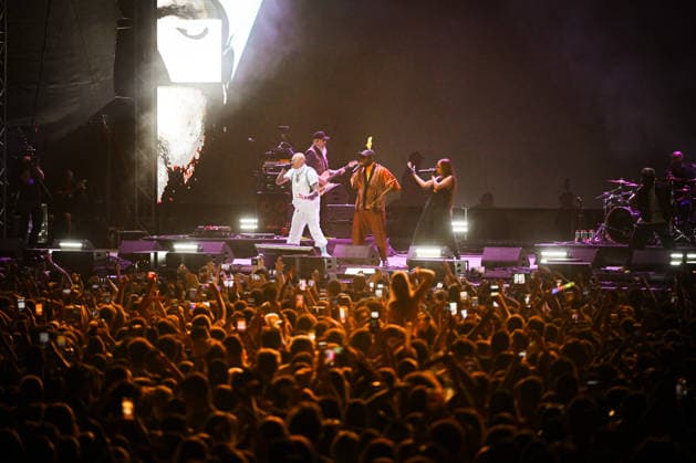 Croatia Black Eyed Peas Concert Taboo, apl.de.ap, will.i.am, and J.Rey Soul of Black Eyed Peas perform on stage during their concert at Bundek Lake in Zagreb, Croatia on June 26, 2026.  LucijaxOcko PIXSELL