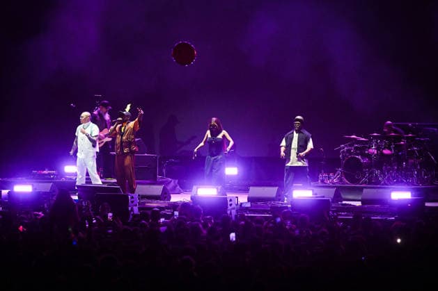 Croatia Black Eyed Peas Concert Taboo, apl.de.ap, will.i.am, and J.Rey Soul of Black Eyed Peas perform on stage during their concert at Bundek Lake in Zagreb, Croatia on June 26, 2026.  LucijaxOcko PIXSELL