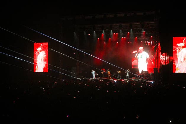 Croatia Black Eyed Peas Concert Taboo, apl.de.ap, will.i.am, and J.Rey Soul of Black Eyed Peas perform on stage during their concert at Bundek Lake in Zagreb, Croatia on June 26, 2026.  LucijaxOcko PIXSELL