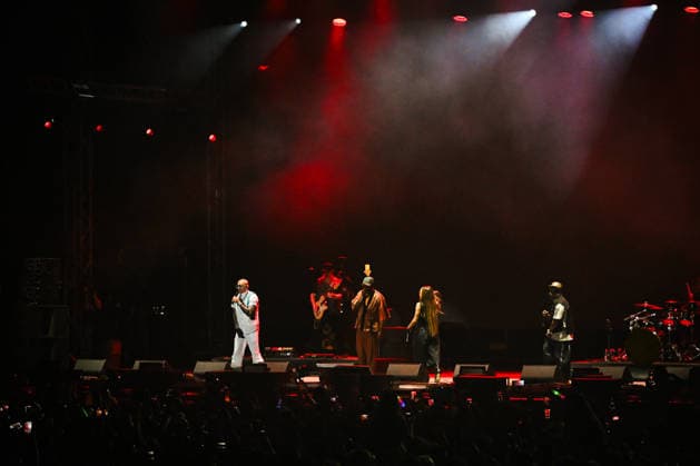 Croatia Black Eyed Peas Concert Taboo, apl.de.ap, will.i.am, and J.Rey Soul of Black Eyed Peas perform on stage during their concert at Bundek Lake in Zagreb, Croatia on June 26, 2026.  LucijaxOcko PIXSELL
