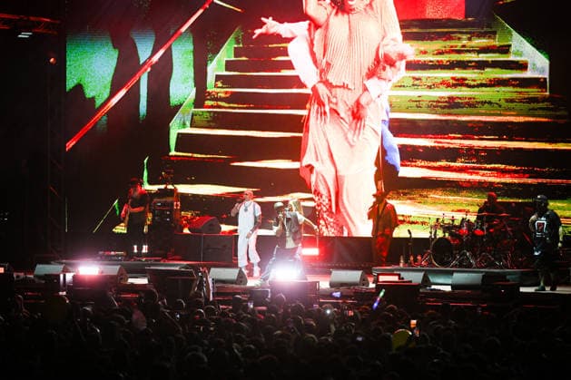 Croatia Black Eyed Peas Concert Taboo, apl.de.ap, will.i.am, and J.Rey Soul of Black Eyed Peas perform on stage during their concert at Bundek Lake in Zagreb, Croatia on June 26, 2026.  LucijaxOcko PIXSELL