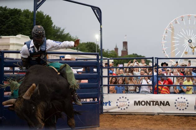 June 26, 2026, Washington, Dc, Washington, Dc, USA: The Great American State Fair s theme was Land and Prosperity on Friday, June 26. The daily rodeo took place at 4:00pm and included bull riding. Washington, Dc USA - ZUMAm230 20260626_znp_m230_022 Copyright: xNickxMasonx