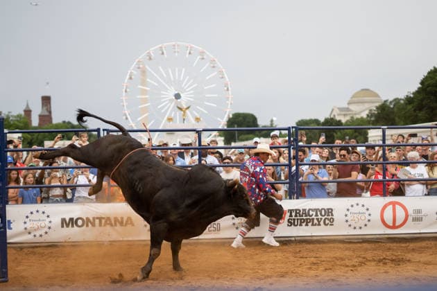 June 26, 2026, Washington, Dc, Washington, Dc, USA: The Great American State Fair s theme was Land and Prosperity on Friday, June 26. The daily rodeo took place at 4:00pm and included bull riding. Washington, Dc USA - ZUMAm230 20260626_znp_m230_028 Copyright: xNickxMasonx