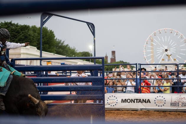 June 26, 2026, Washington, Dc, Washington, Dc, USA: The Great American State Fair s theme was Land and Prosperity on Friday, June 26. The daily rodeo took place at 4:00pm and included bull riding. Washington, Dc USA - ZUMAm230 20260626_znp_m230_046 Copyright: xNickxMasonx