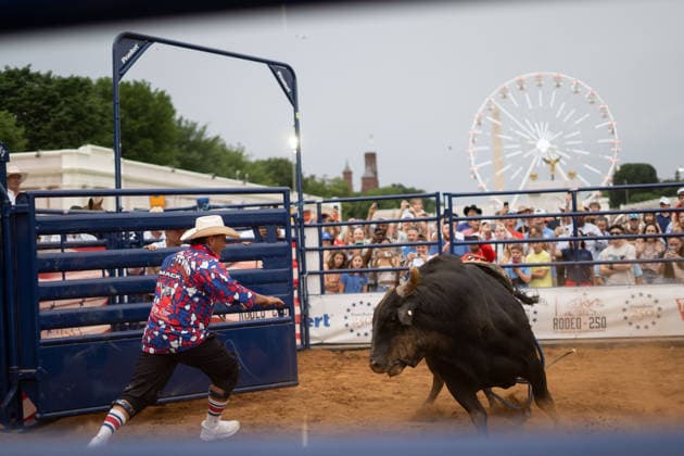 June 26, 2026, Washington, Dc, Washington, Dc, USA: The Great American State Fair s theme was Land and Prosperity on Friday, June 26. The daily rodeo took place at 4:00pm and included bull riding. Washington, Dc USA - ZUMAm230 20260626_znp_m230_049 Copyright: xNickxMasonx