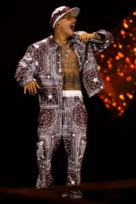 June 26, 2026, Napoli, Italy: Italian rapper Emanuele Palumbo aka Geolier, performs live at Stadio Maradona in Napoli during his Stadi Tour 2026. Napoli Italy - ZUMAs197 20260626_aaa_s197_130 Copyright: xFrancescoxCiglianox