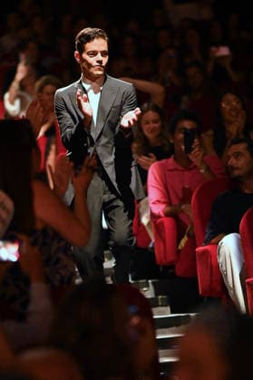 4th Nouvelles Vagues International Biarritz Film Festival Day Four FC Rami Malek speaks onstage during the premiere of In Waves on Day Four of the 4th Nouvelles Vagues International Biarritz Film Festival on June 26, 2026 in Biarritz, France. Photo by Franck Castel ABACAPRESS.COM Biarritz France  Copyright: xCastelxFranck ABACAx