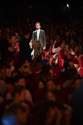 4th Nouvelles Vagues International Biarritz Film Festival Day Four FC Rami Malek speaks onstage during the premiere of In Waves on Day Four of the 4th Nouvelles Vagues International Biarritz Film Festival on June 26, 2026 in Biarritz, France. Photo by Franck Castel ABACAPRESS.COM Biarritz France  Copyright: xCastelxFranck ABACAx