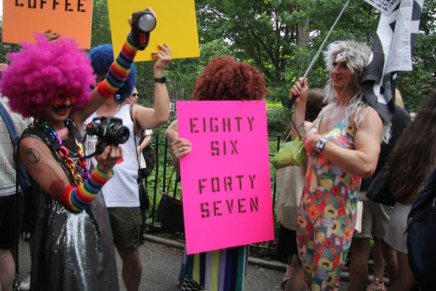 June 26, 2026, Manhattan, New York, United States: New York, New York June 26, 2026.. NYC Drag March, is an annual drag protest and visibility march in New York City, held during LGBTQ pride month in June Organized to coincide ahead of the NYC Pride March, The March starts at Thompkins Square Park and ends at the Historic Stone Wall Inn. Manhattan United States  - ZUMAc272 20260626_znp_c272_030 Copyright: xEmilyxCotlerx