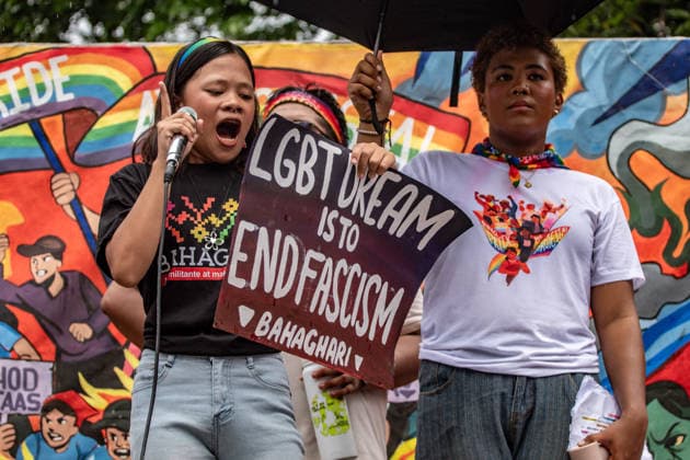 June 26, 2026, Manila, Manila, Philippines: Various LGBTQIA+ organizations gathered in solidarity at Liwasang Bonifacio, Manila, for the Stonewall Philippines Pride Protests, on June 26. Groups advocated for the immediate passage of the SOGIE Equality Bill, highlighting the need for better protections towards the LGBTQIA+ community. Also emphasizing PrideÃ¢â‚¬â ¢s militant tradition, demonstrators carried calls to address worsening conditions amidst rising prices, increasing militarization and continued foreign intervention. Manila Philippines - ZUMAs383 20260626_zip_s383_001 Copyright: xNathanielxSorianox